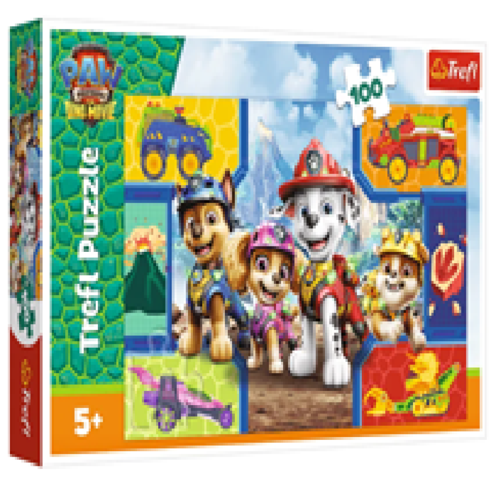 65487 Trefl Пазли "100" PAW PATROL Щенята та динозаври THE D