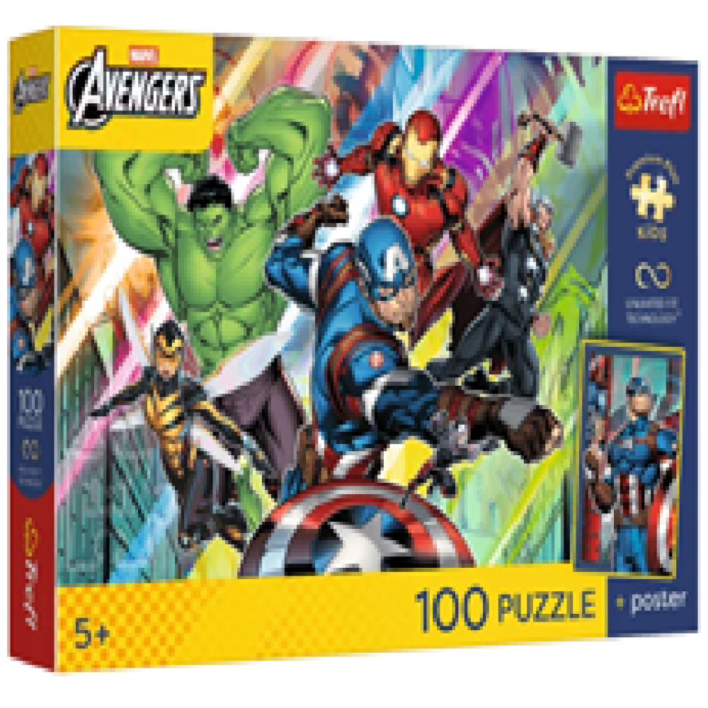 65524 Trefl Пазли "100 UFT Premium Plus Kids" Disney Marvel