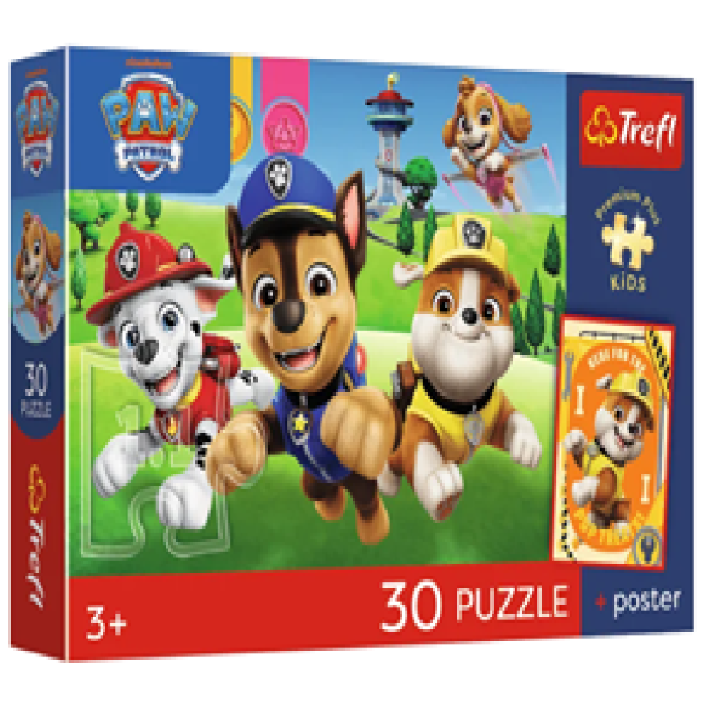 83467 Trefl Пазли "30 Premium Plus Kids" PAW Patrol Поспішаю