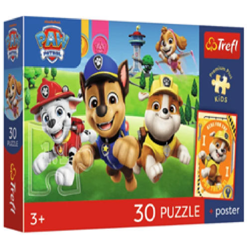 83467 Trefl Пазли "30 Premium Plus Kids" PAW Patrol Поспішаю