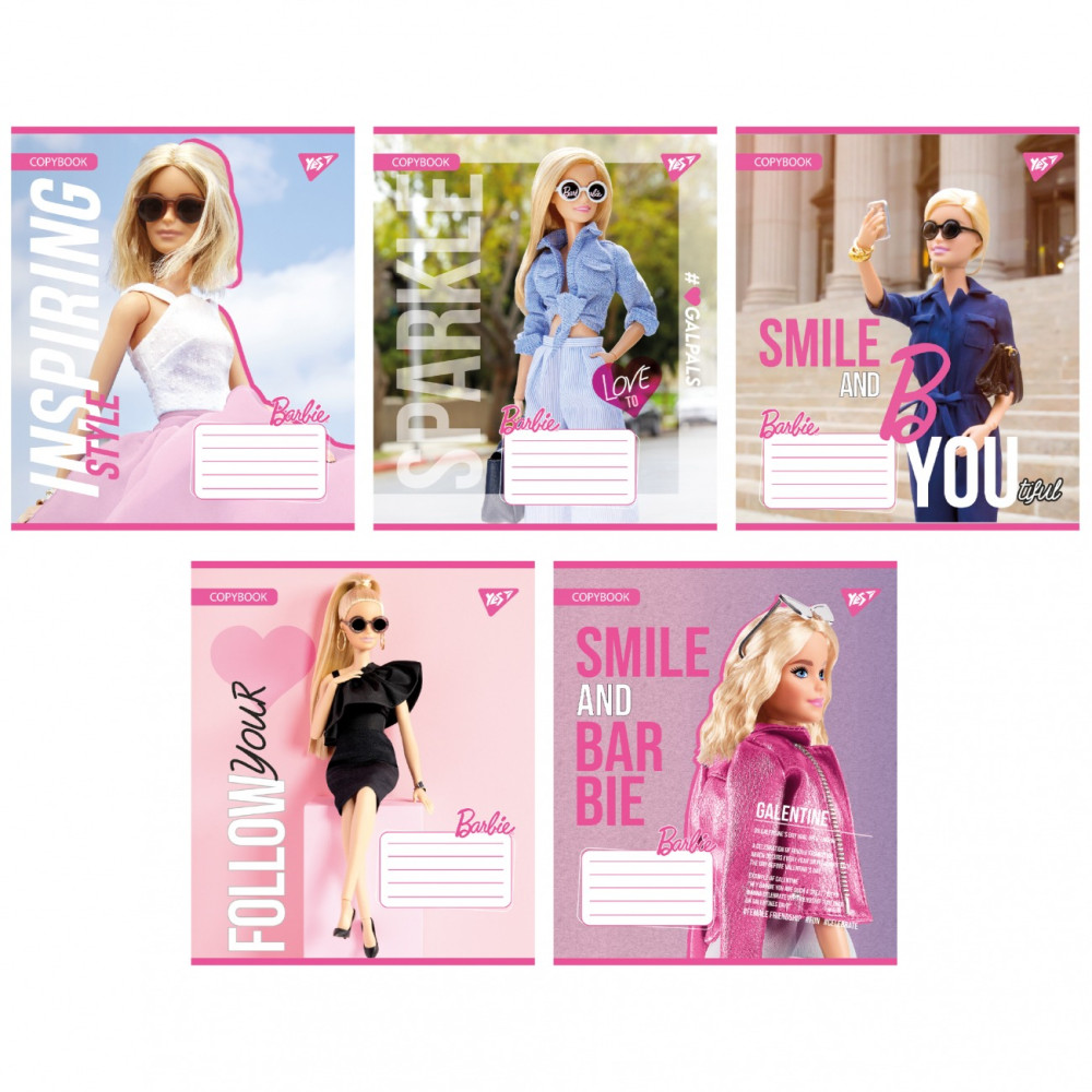 Зошит шкільний А5/12 кос Yes Barbie, зошит учнів 767208