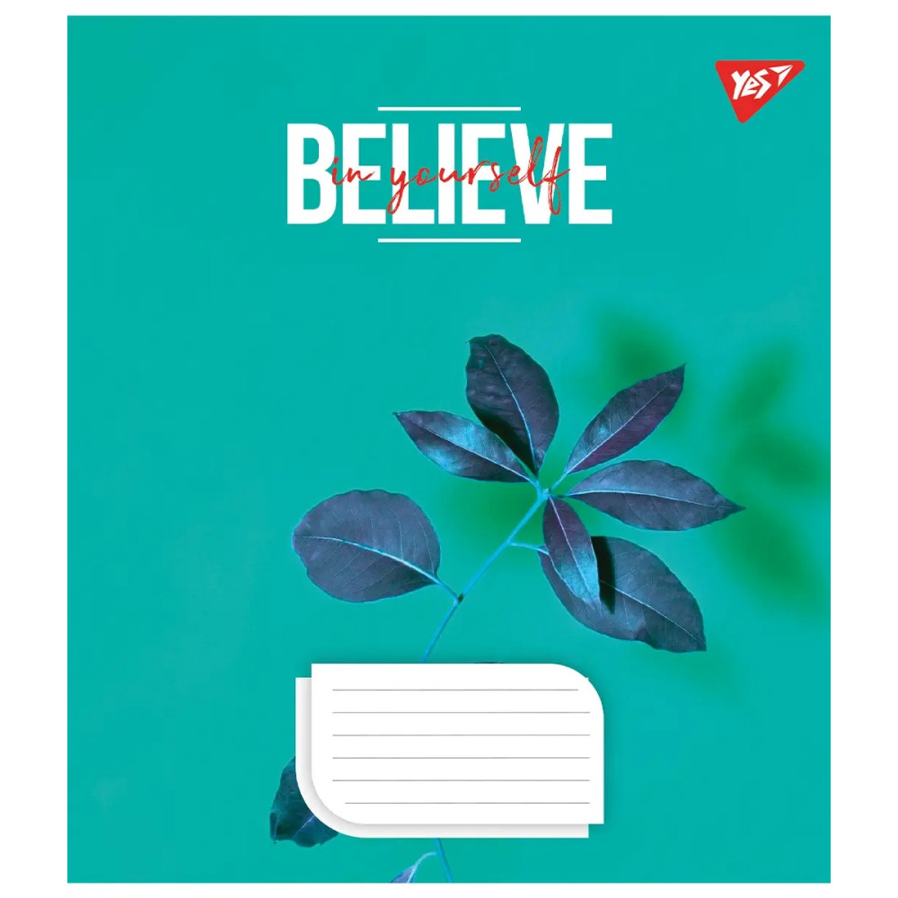 Зошит шкільний А5/36 лін. Yes Believe in yourself, зошит для записів