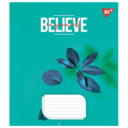 Зошит шкільний А5/36 лін. Yes Believe in yourself, зошит для записів