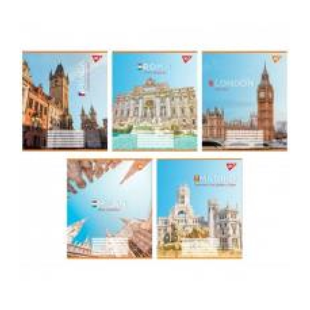 Зошит для записів Yes Greatest cities А5 60 аркушів клітинка 767143 - 0