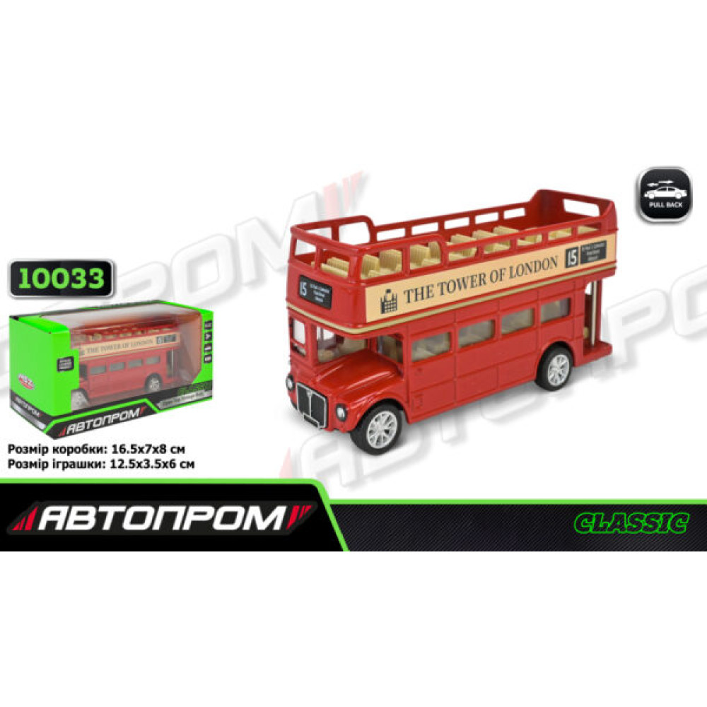 Автобус мет. АВТОПРОМ  арт. 10033 (48шт/2) 5 inch Convertibl