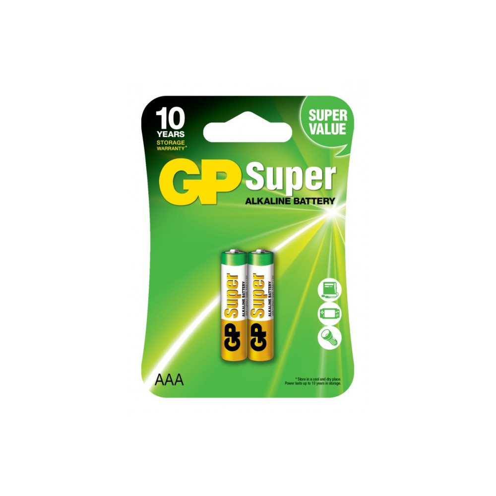 Батарейка GP SUPER ALKALINE 24A-S2, лужна, LR03, AAA