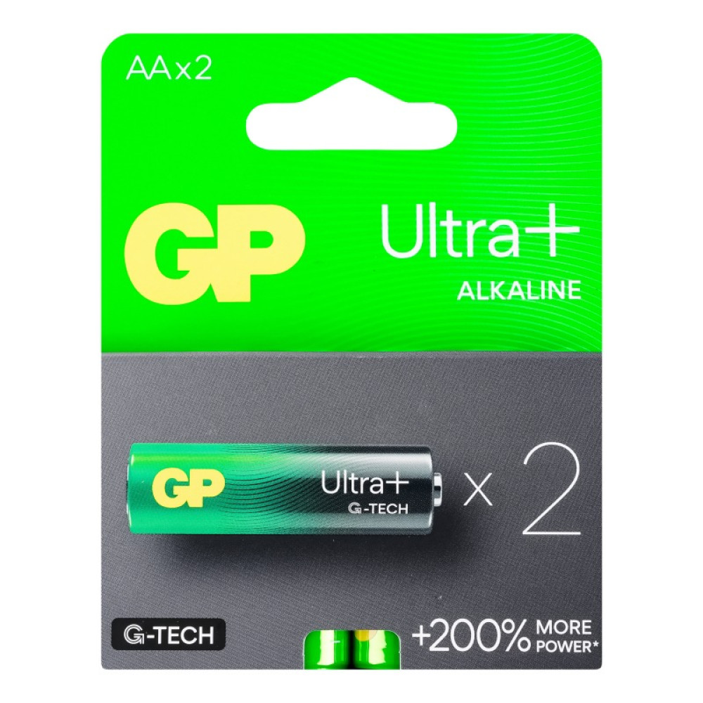 Батарейка GP Ultra Plus Alkaline 1,5V (LR6) лужна 15AUP21-SB2 блістер 2 шт в упаковці