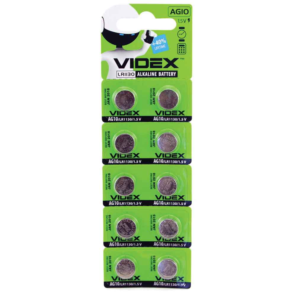 Батарейка Videx (LR1130) (ціна за 1шт) BLISTER CARD 10 pcs