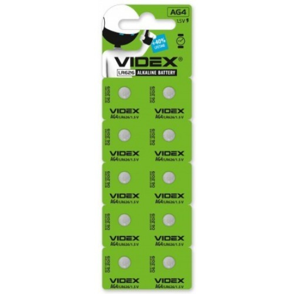 Батарейка Videx AG4 (LR626) (ціна за штуку) blister 10 шт