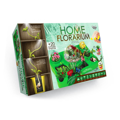 Безпечний освітній набір для вирощування рослин "HOME FLORARIUM"
