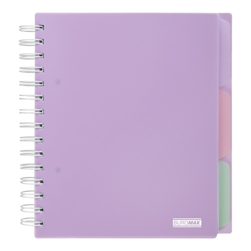 Блокнот BUROMAX PASTEL В5 120 аркушів клітинка спіраль