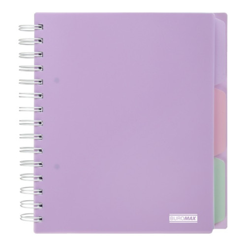 Блокнот BUROMAX PASTEL В5 120 аркушів клітинка спіраль