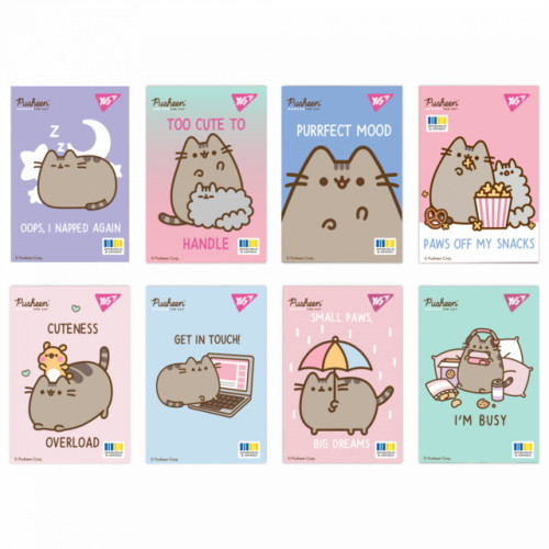 Блокнот YES Pusheen А7 48 аркушів клітинка