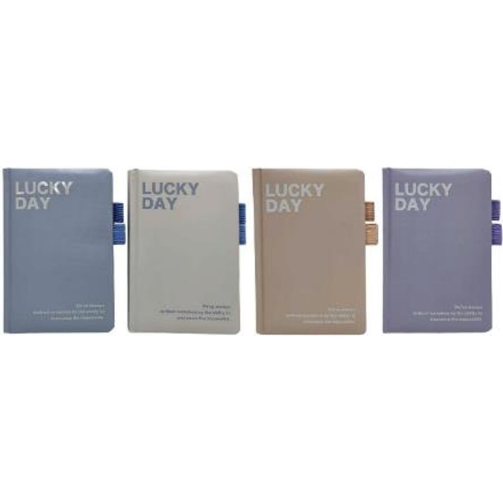 Блокнот з утримувачем д/ручки А6/80арк.шкір/зам "Lucky Day"