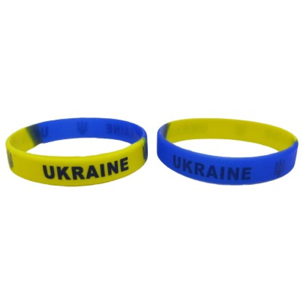 Браслет силіконовий "Україна" яскравий 202x12 мм
