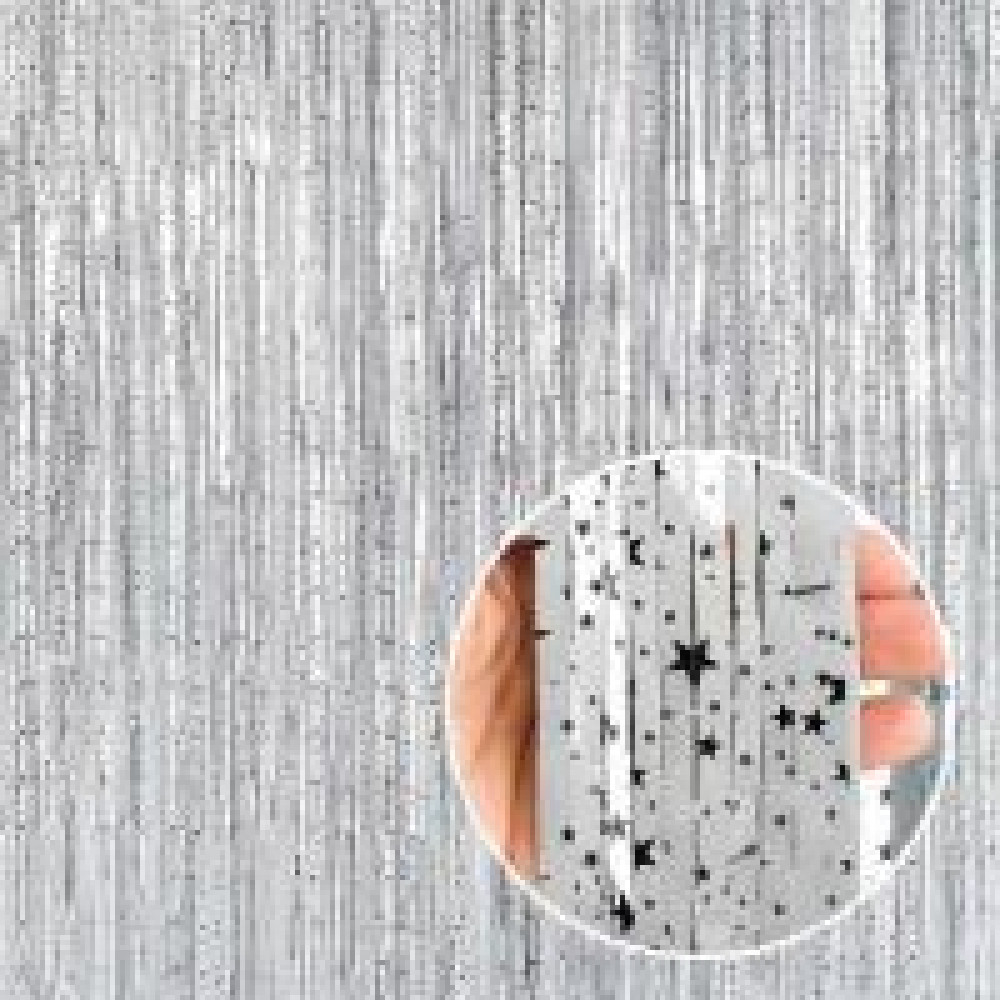 Декоративна шторка для фотозони - срібло чорні зірки 1x2м 12262 - 0