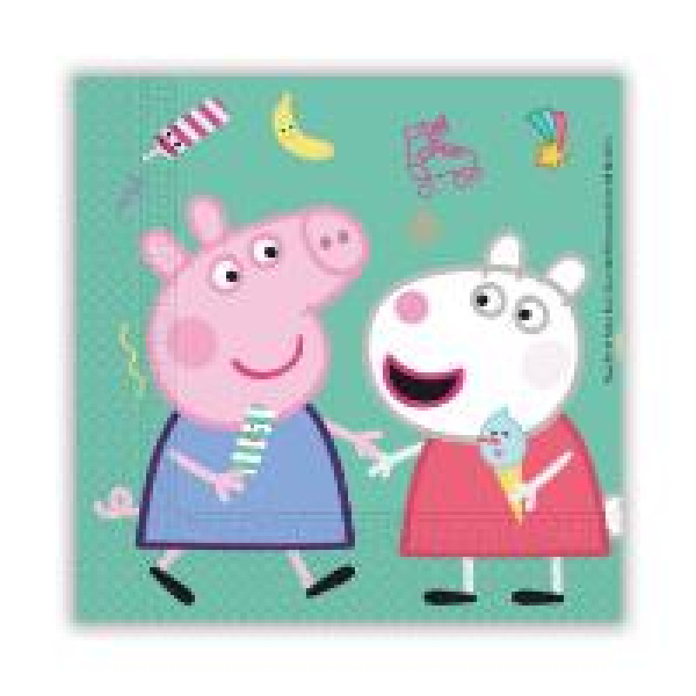 Двошарові паперові серветки 33×33 см 20 шт PEPPA PIG-MESSY PLAY ENTERTAINMENT ONE - 0