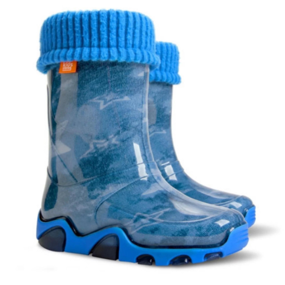 Дитячі гумові чобітки STORMER LUX PRINT джинс, зірка 28-35