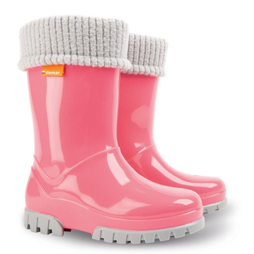 Дитячі гумові чобітки Twister Lux світло-рожевий 28-35 0407F