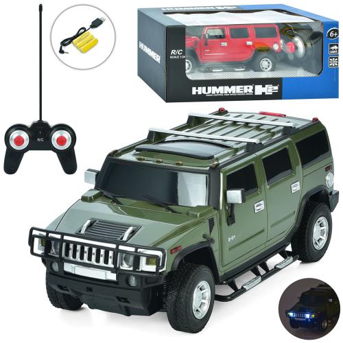 Джип 27020 (12шт) р/к, Hummer, 1:24, акум, 21см, світло, гумові колеса, USBзарядне, 2 кольори, в кор-ці, 28-11,5-14,5см