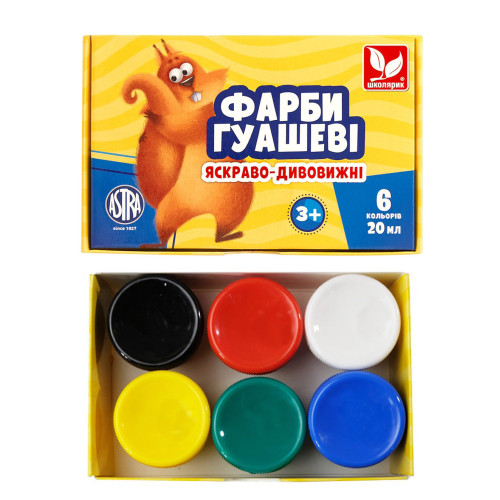 Фарби гуашеві 6 кольорів 83419903-UA