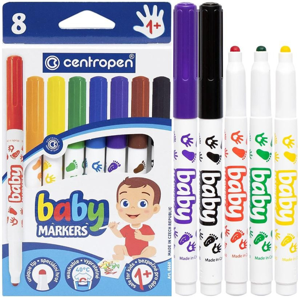 Фломастер 8 кольорів Baby CENTROPEN