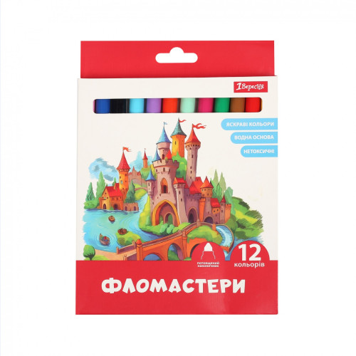 Фломастери 1Вересня 12 кольорів "Classic" - 88