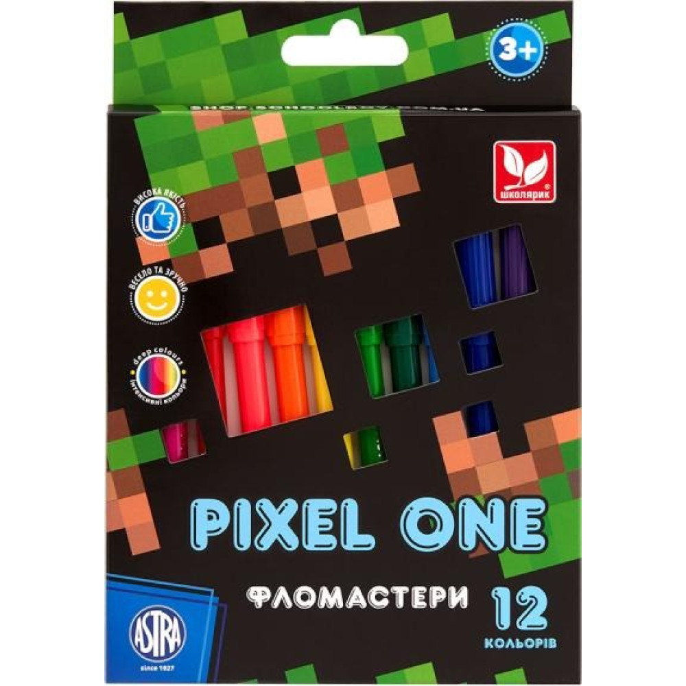 Фломастери Pixel One 12 кольорів