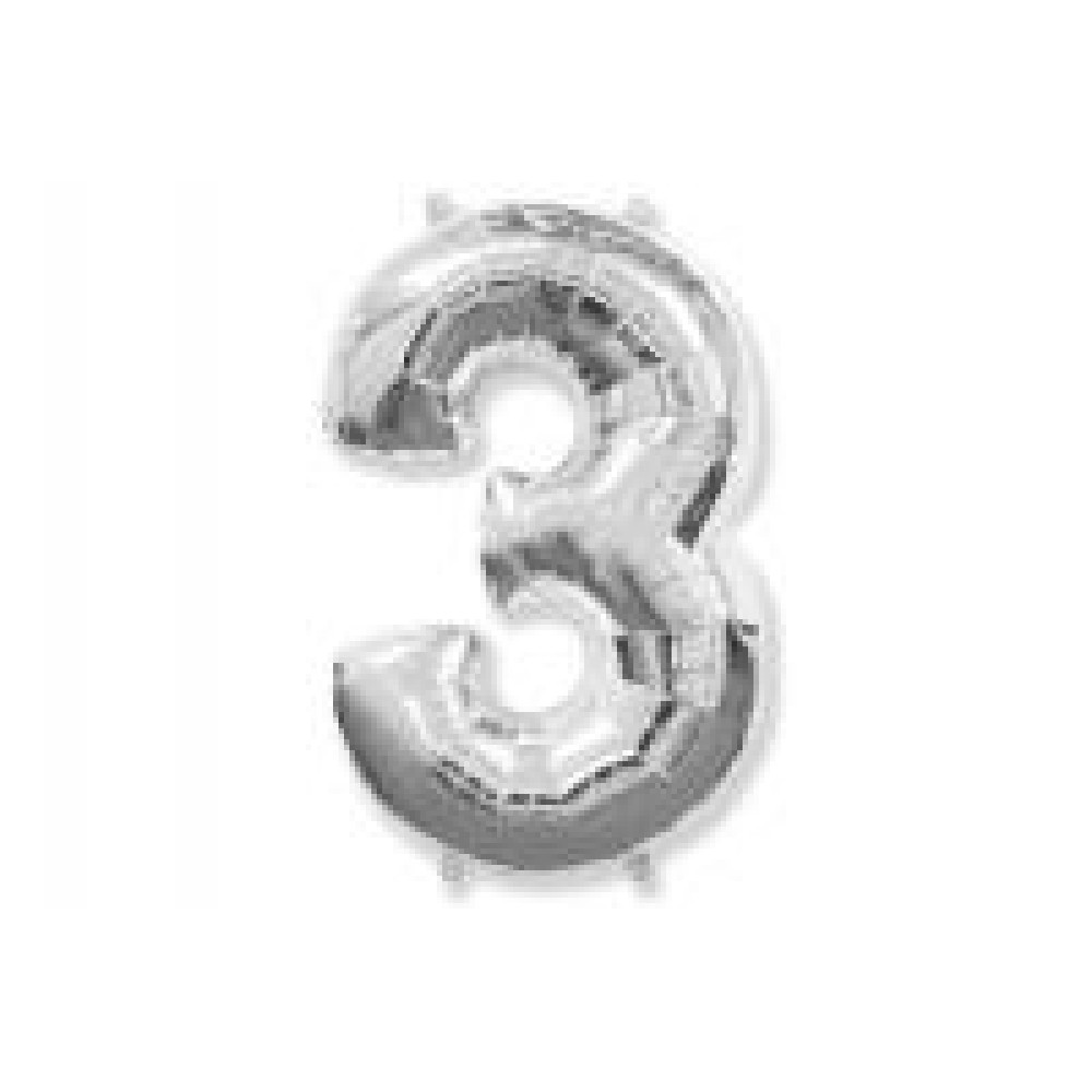 Фольгована цифра Flexmetal (1 м) - "3" (срібло) 04125 - 0