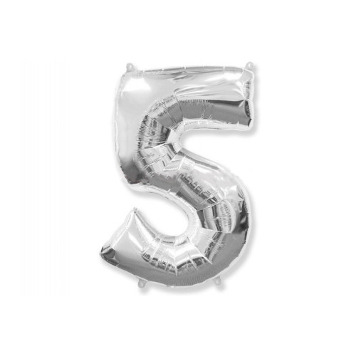Фольгована цифра Flexmetal (1 м) - "5" (срібло) 04127