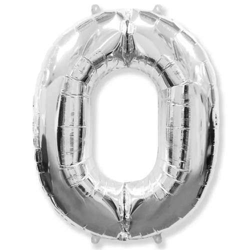 Фольгована цифра Flexmetal (1 м) - "0" (срібло)