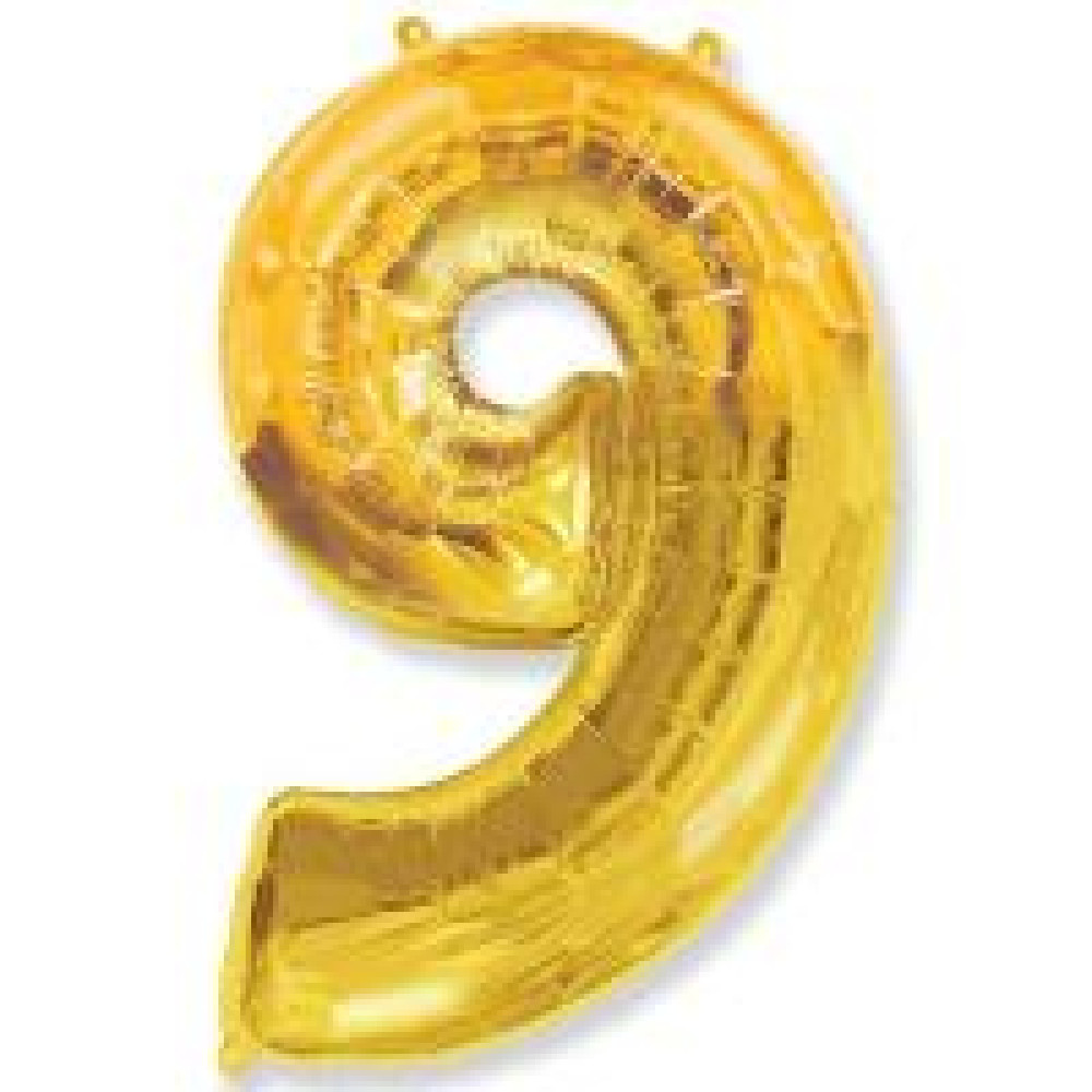 Фольгована цифра Flexmetal (1 м) – "9" (золото) 02676 - 0