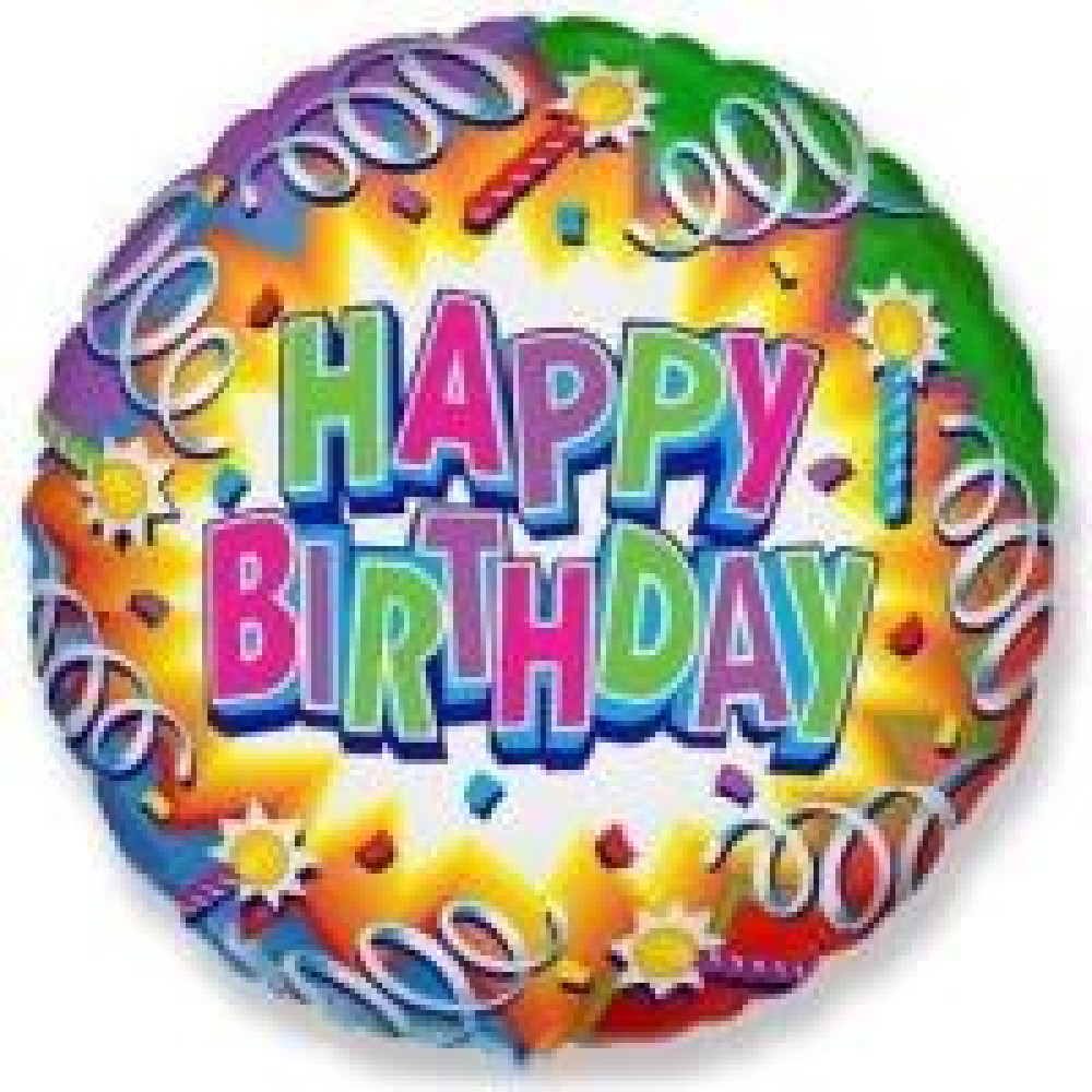 Фольгована кулька Happy Birthday, 46 см - 0