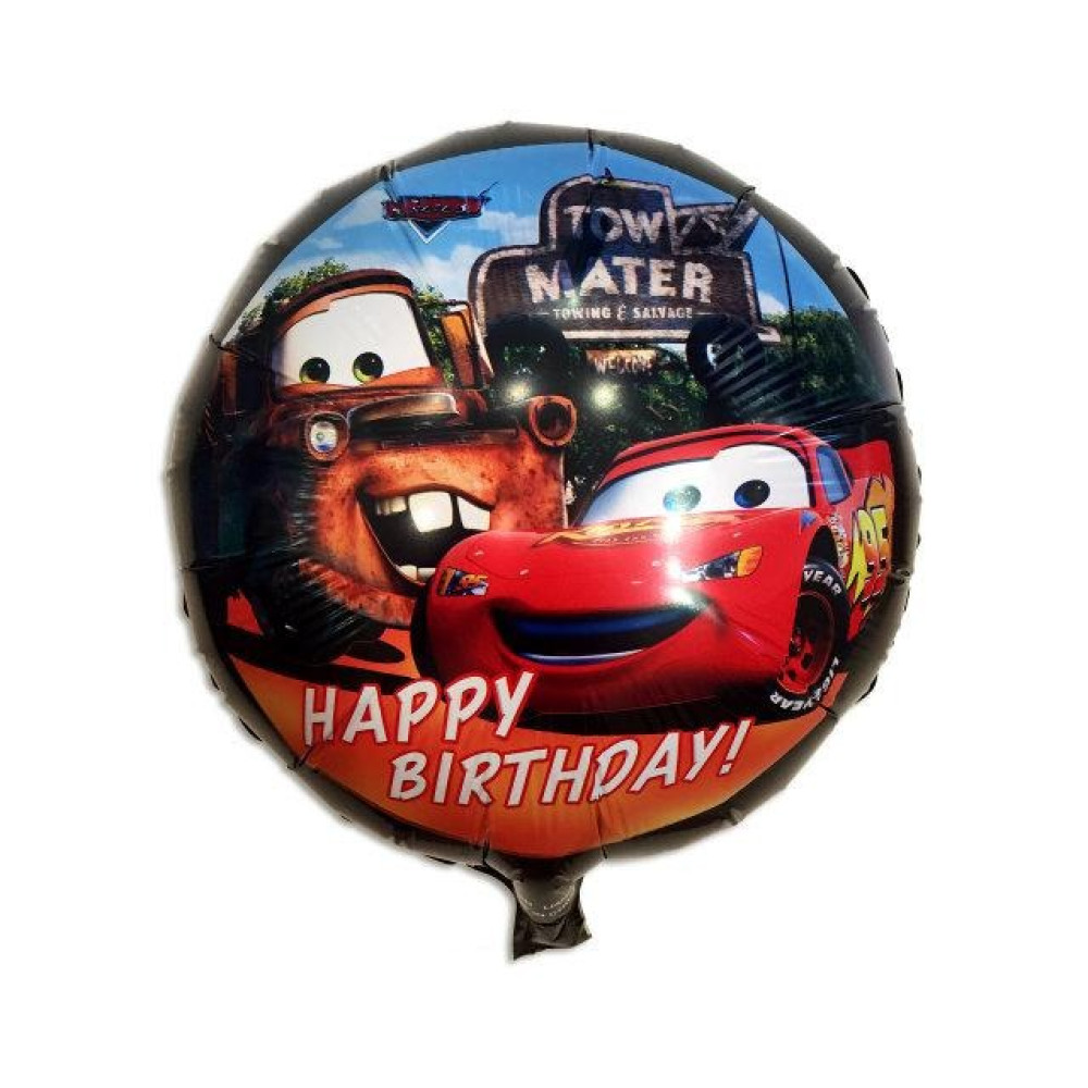 Фольгована куля Коло 18` "Тачки Happy Birthday" 04420