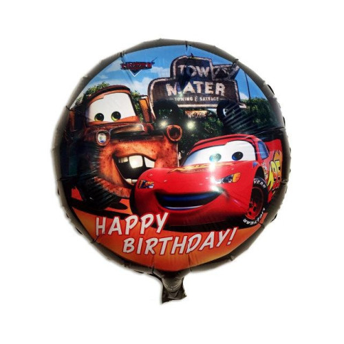 Фольгована куля Коло 18` "Тачки Happy Birthday" 04420