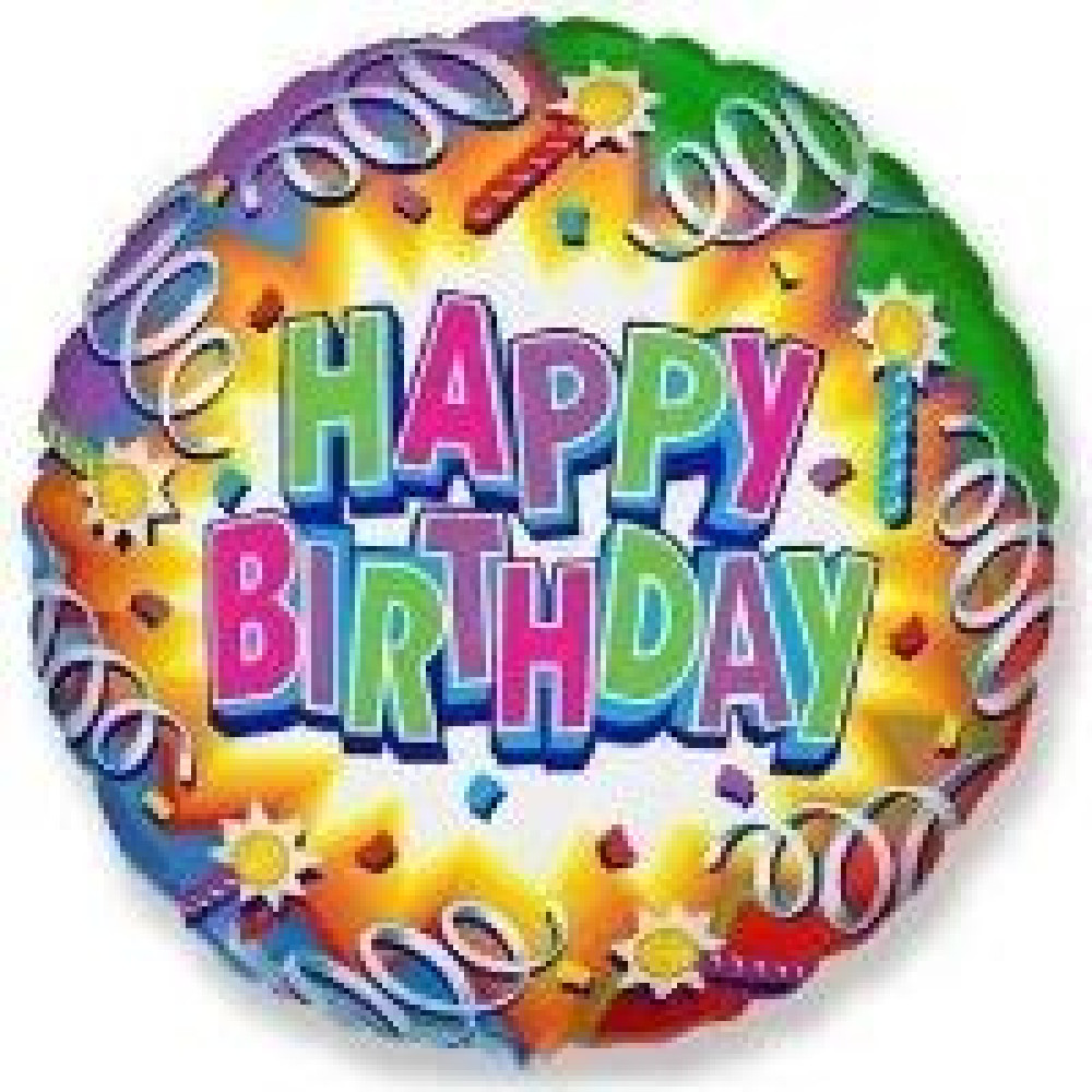 Фольгована Куля Коло Flexmetal "Happy Birthday серпантин і свічки" 18` 03145 - 0