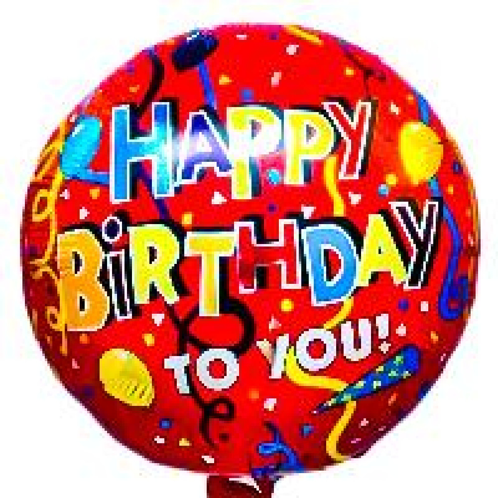 Фольгована Куля Коло Flexmetal "Happy Birthday to you!" (кульки, серпантин) червоний 11458 - 0
