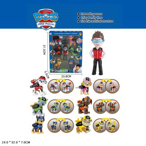 Герої  Paw Patrol арт.6077 (36шт2) 7 героїв, короб. 31,5*23,