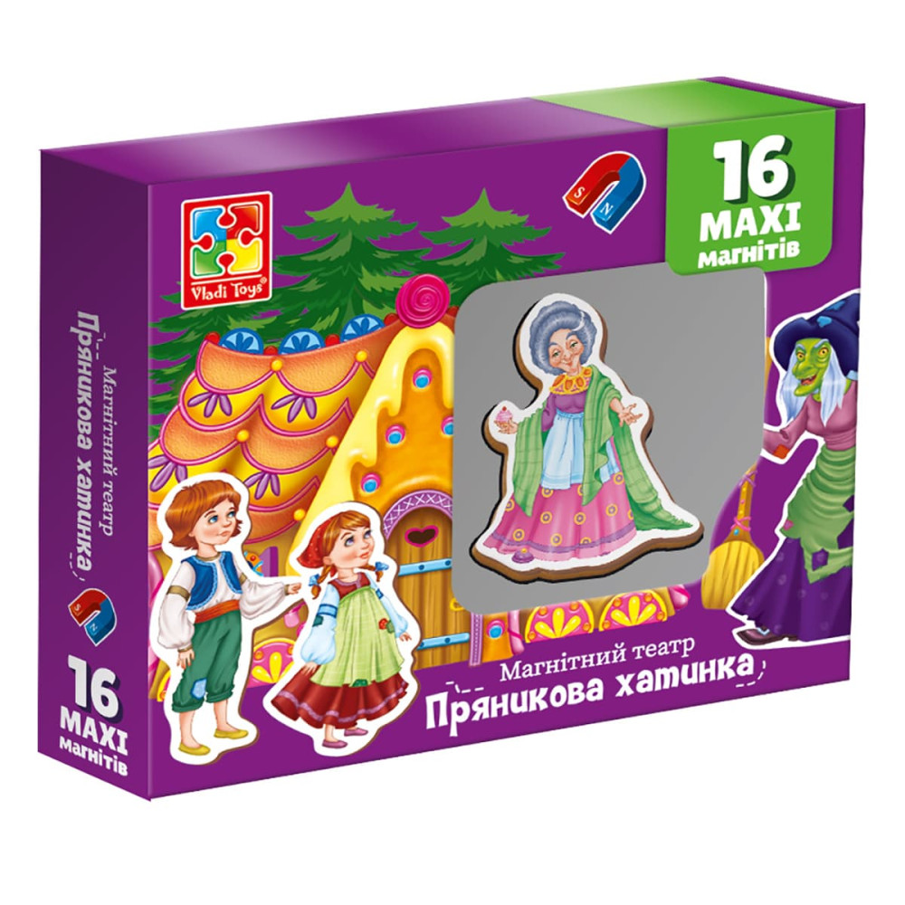Гра настільна "Магнітний театр. Пряникова хатинка"
