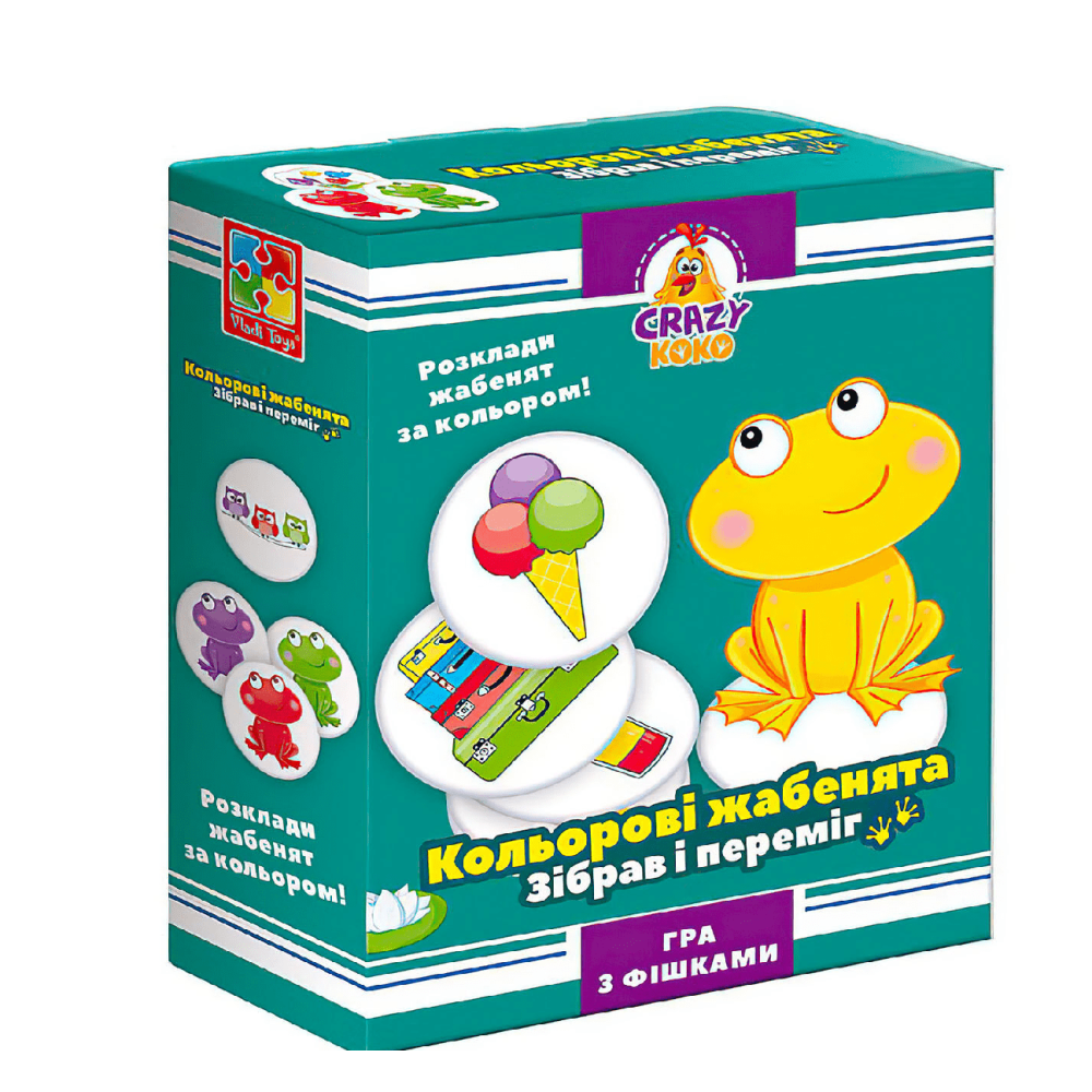 Гра настільна Vladi Toys Crazy Koko "Кольорові жабенята"