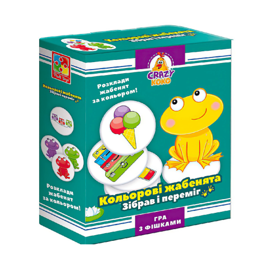 Гра настільна Vladi Toys Crazy Koko "Кольорові жабенята"