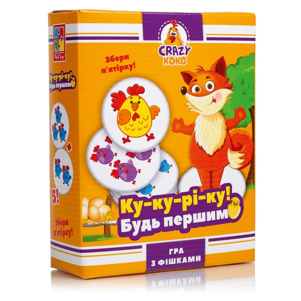 Гра настільна Vladi Toys Crazy Koko "Ку-ку-рі-ку!"