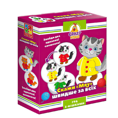 Гра настільна Vladi Toys Crazy Koko "Скажи "Мяу!"