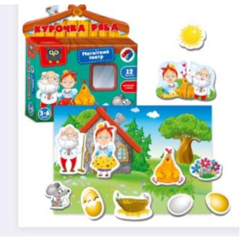 Гра настільна Vladi Toys магнітний театр Академія розвитку "Курочка Ряба" VT3206-31 (укр)