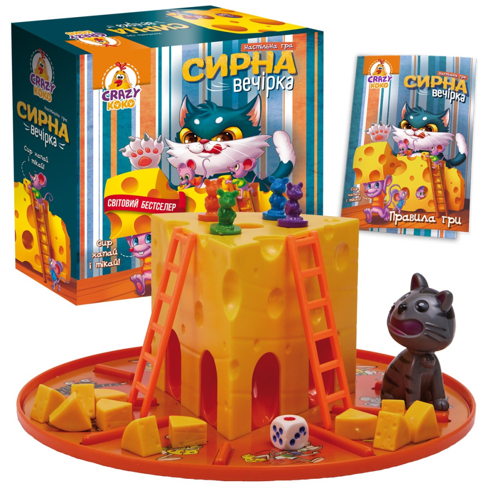 Гра настільна Vladi Toys розважальна. Сирна вечірка VT8055-38 (укр)