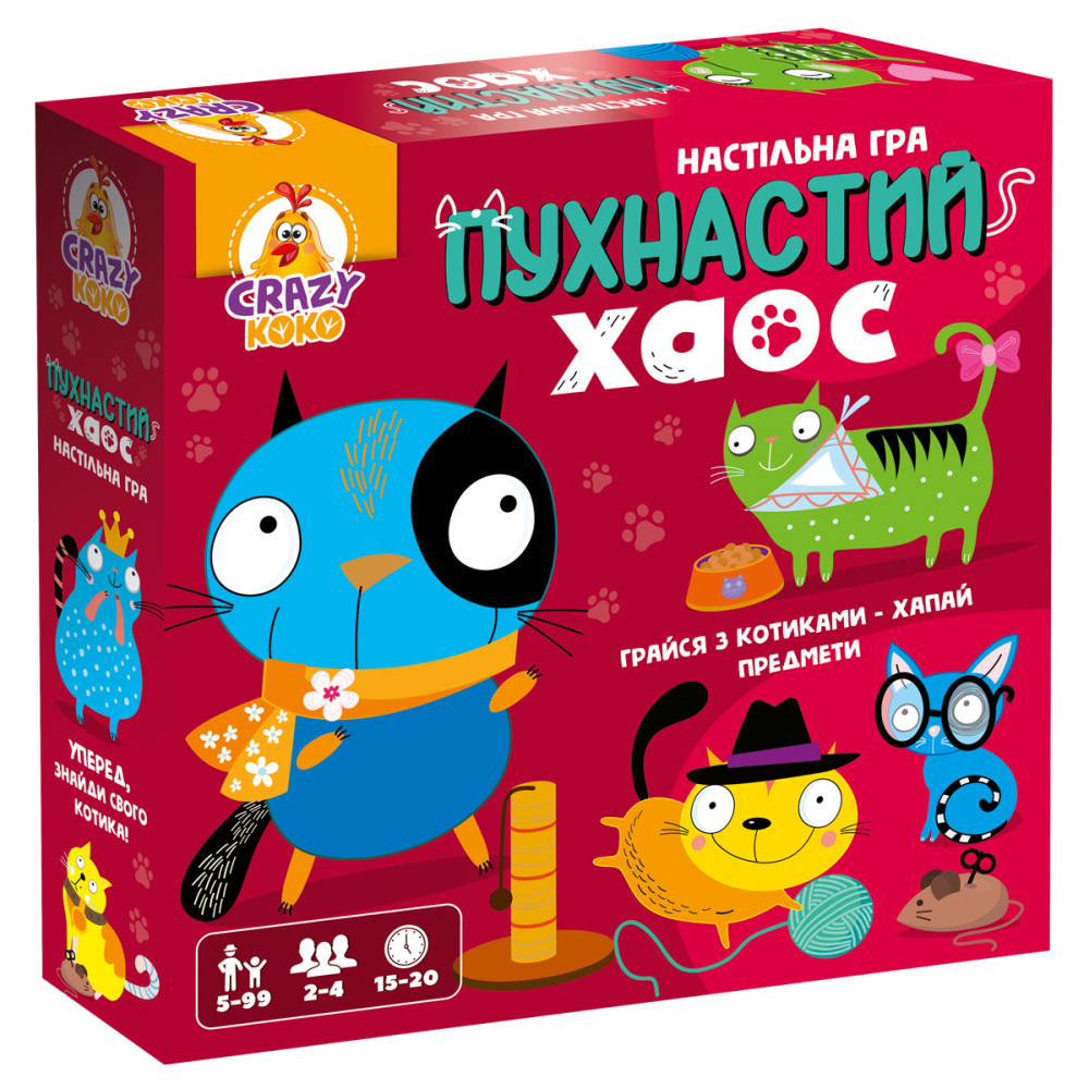 Гра настільна Vladi Toys розважальна. Пухнастий хаос