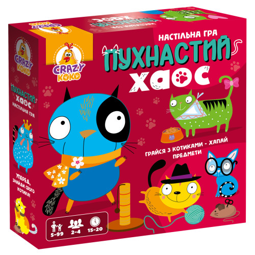 Гра настільна Vladi Toys розважальна. Пухнастий хаос