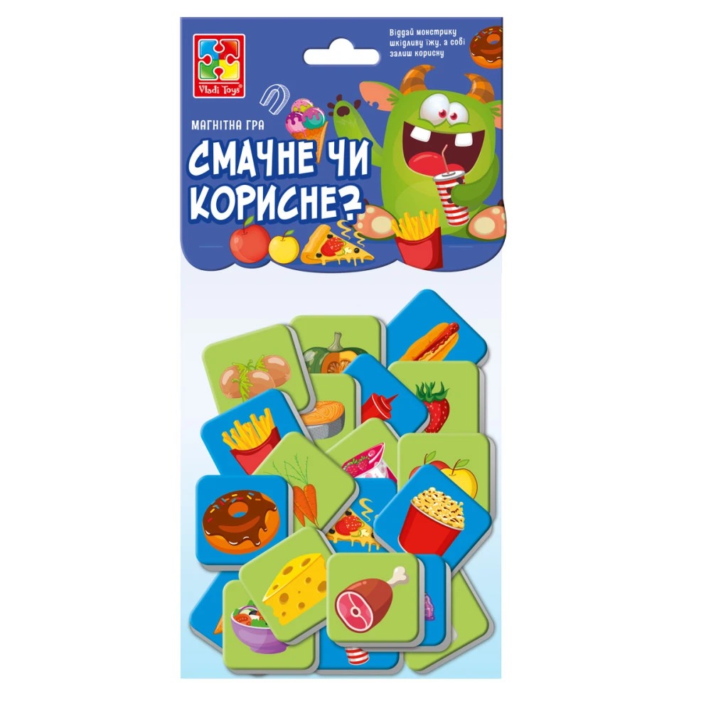 Гра розвиваюча Vladi Toys магнітна "Смачне чи корисне?"