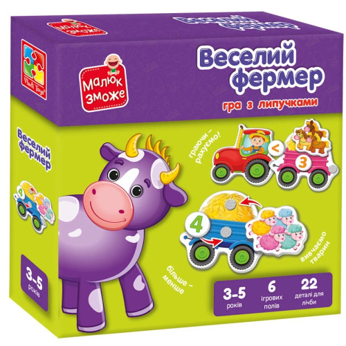 Гра розвиваюча Vladi Toys з липучками. "Веселий фермер"
