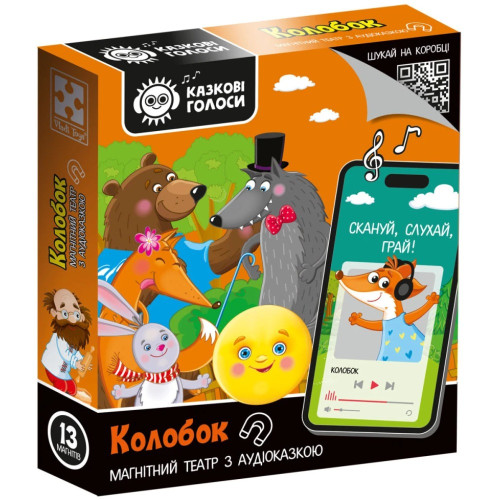 Гра розвиваюча Vladi Toys магнітний театр з аудіоказкою Казкові голоси "Колобок"